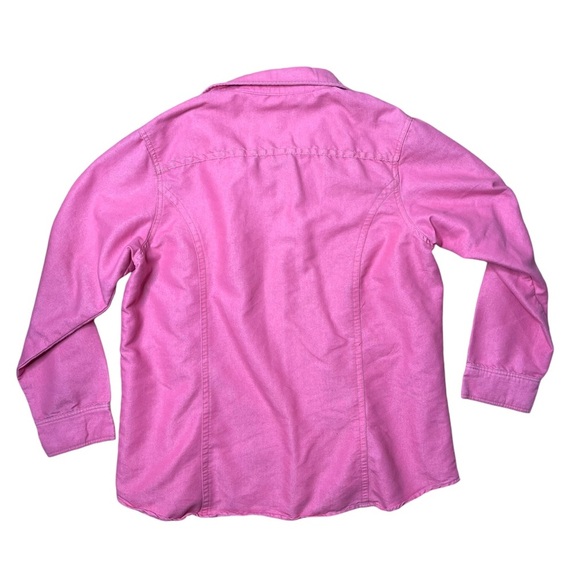 Bit & Bridle Women’s Pink Denim Snap Button Down Shirt - Picture 4 of 4